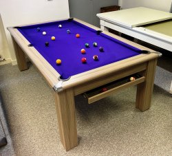 4-6 Week Delivery - Modern Classic Pool Dining Table in Driftwoood - 6ft or 7ft