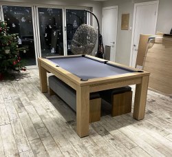 The Elixir Natural Oak Pool Dining Table - 6ft or 7ft