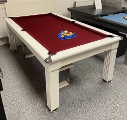 Gatley Traditional Pool Dining Table in White - 6ft or 7ft.