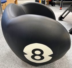 Pool Ball Chair - No.8 Ball Black Chair
