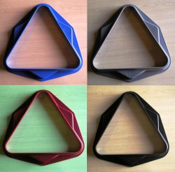 Pool Ball Triangle 2 Inch UK Size - Black, Red, Grey or Blue