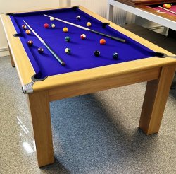 4-6 Week Delivery - Modern Classic Oak Pool Dining Table - 6ft or 7ft