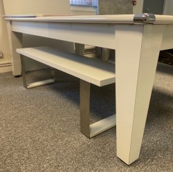 High Gloss White Pool Dining Table - 6ft or 7ft Size