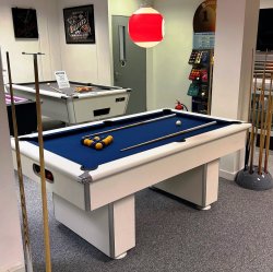 4-6 Week Delivery - Classic Slimline White Pool Table - 6ft Size