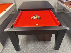 4-6 Week Delivery - Classic Slate Bed Pool Dining Table in Black - 6ft or 7ft