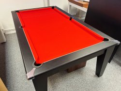 4-6 Week Delivery - Classic Slate Bed Pool Dining Table in Black - 6ft or 7ft