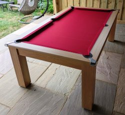 3-5 Week Delivery - Modern Classic Oak Pool Dining Table - 6ft or 7ft