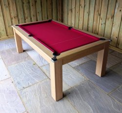 3-5 Week Delivery - Modern Classic Oak Pool Dining Table - 6ft or 7ft
