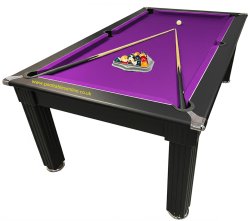 Traditional Pool Dining Table in Black - 6ft and 7ft Sizes