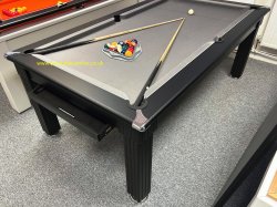 Traditional Pool Dining Table in Black - 6ft and 7ft Sizes