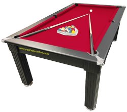 Traditional Pool Dining Table in Black - 6ft and 7ft Sizes