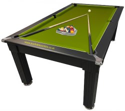 Traditional Pool Dining Table in Black - 6ft and 7ft Sizes