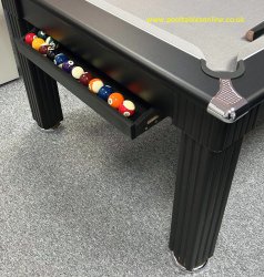 Traditional Pool Dining Table in Black - 6ft and 7ft Sizes