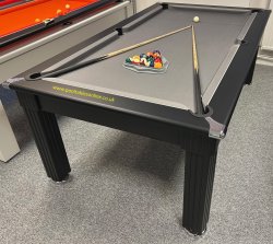 Traditional Pool Dining Table in Black - 6ft and 7ft Sizes