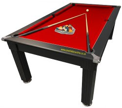 Traditional Pool Dining Table in Black - 6ft and 7ft Sizes