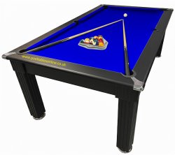 Traditional Pool Dining Table in Black - 6ft and 7ft Sizes