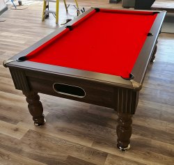 1-3 Week Delivery - 7ft Optima Monaco Dark Walnut Pool Table