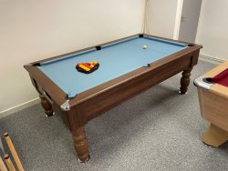1-3 Week Delivery - 7ft Optima Monaco Dark Walnut Pool Table