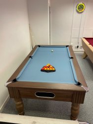 1-3 Week Delivery - 7ft Optima Monaco Dark Walnut Pool Table