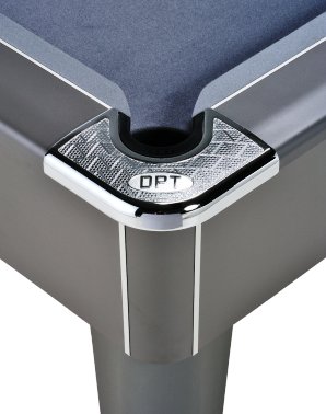 Omega Pro Mechanical Pool Table Corner Profile in Onyx Grey