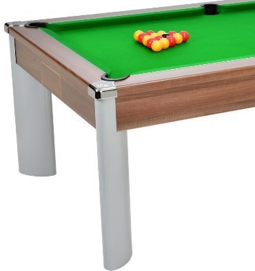 Fusion Pool Dining Table in a Dark Walnut Cabinet Finish – Leg Profile