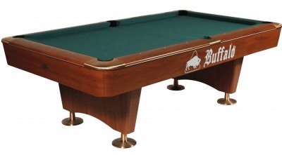 Buffalo Dominator Slate Bed Pool Table - Brown Cabinet Finish