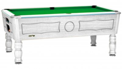 SAM Balmoral Champion Pool Table - White Cabinet Finish with Green Cloth