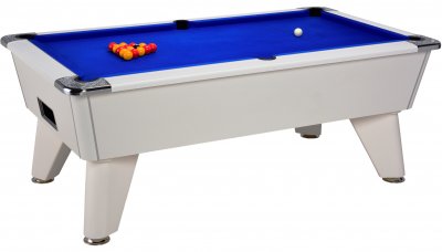 Outback 7ft White Pool Table with Blue Cloth