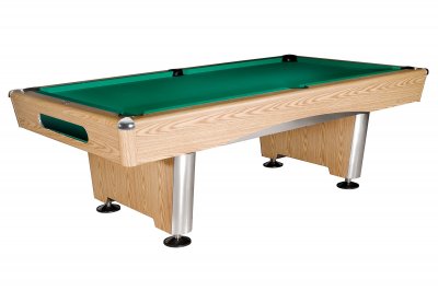 Triumph Oak Pool Table Fitted with STANDARD Yellow Green Cloth