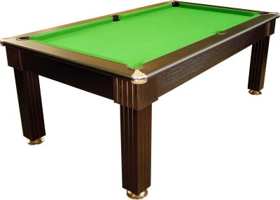 Optima Florence Pool Dining Table in a Black Finish with Green Cloth