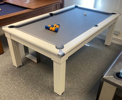 Traditional Pool Dining Table in White