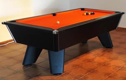 Cry Wolf Slate Bed Pool Table in Black