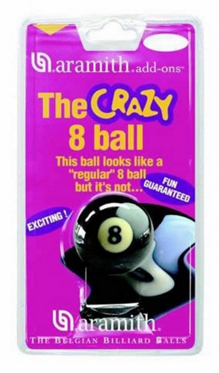 Aramith Pool Ball Crazy No.8 Black USA Ball