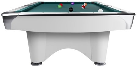 Dynamic III slate bed pool table in White Gloss