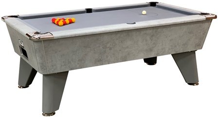Omega Pro Pool Table in a Concrete Finish