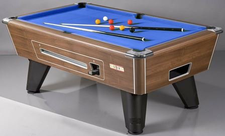 Supreme Winner Coin Operated Walnut Pool Table