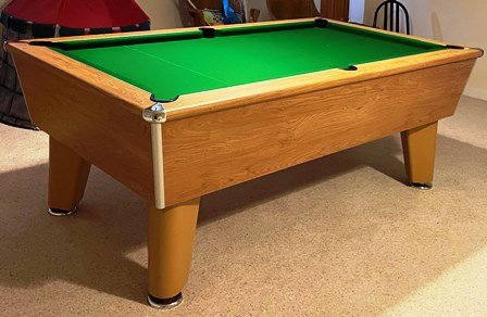 Optima Classic Pool Table – Walnut with Green