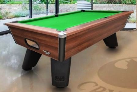 Brown Wolf Slate Bed Pool Table in Black