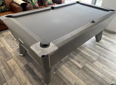 Omega Pro Pool Table in Onyx Grey Cabinet Finish