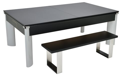 Fusion Pool Dining Table in a Black Cabinet Finish