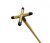 Cue Rest Stick with Brass Cross Rest Head