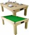 Optima Pool Dining Table in a Light Oak Finish - Green Cloth