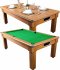 Optima Florence Pool Dining Table in a Walnut Finish - Green Cloth