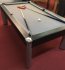 Fusion Pool Dining Table with Grey Wool Cloth