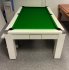 Avant Garde White Pool Dining Table with Green Cloth