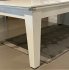 High Gloss White Pool Dining Table - Leg Profile