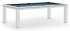 Dynamic Mozart White Pool Dining Table with Powder Blue Cloth