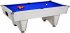 White Elite Pool Table with Blue Cloth