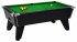 Omega Pro Slate Bed Pool Table - Black Cabinet with Green Cloth