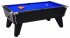 Omega Pro Slate Bed Pool Table - Black Cabinet with Blue Cloth
